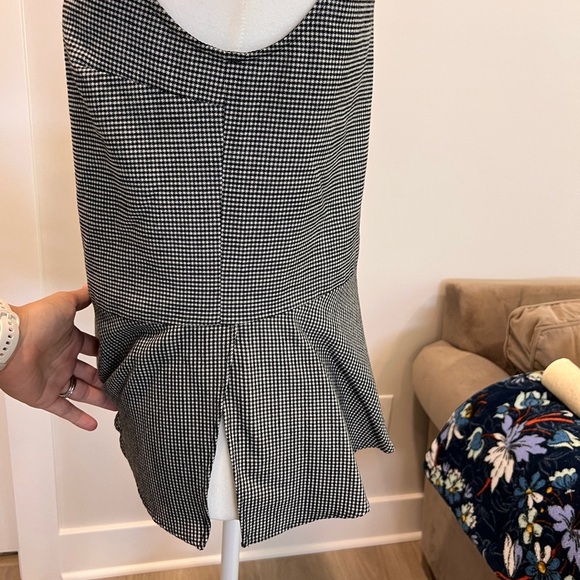 Theory Black and White Checkered Tank Top - Picture 3 of 6